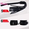 Mizz Zee 10Pcs Handcuff Foot Faux Leather Blinder Rope Strap Whip Collar Sex