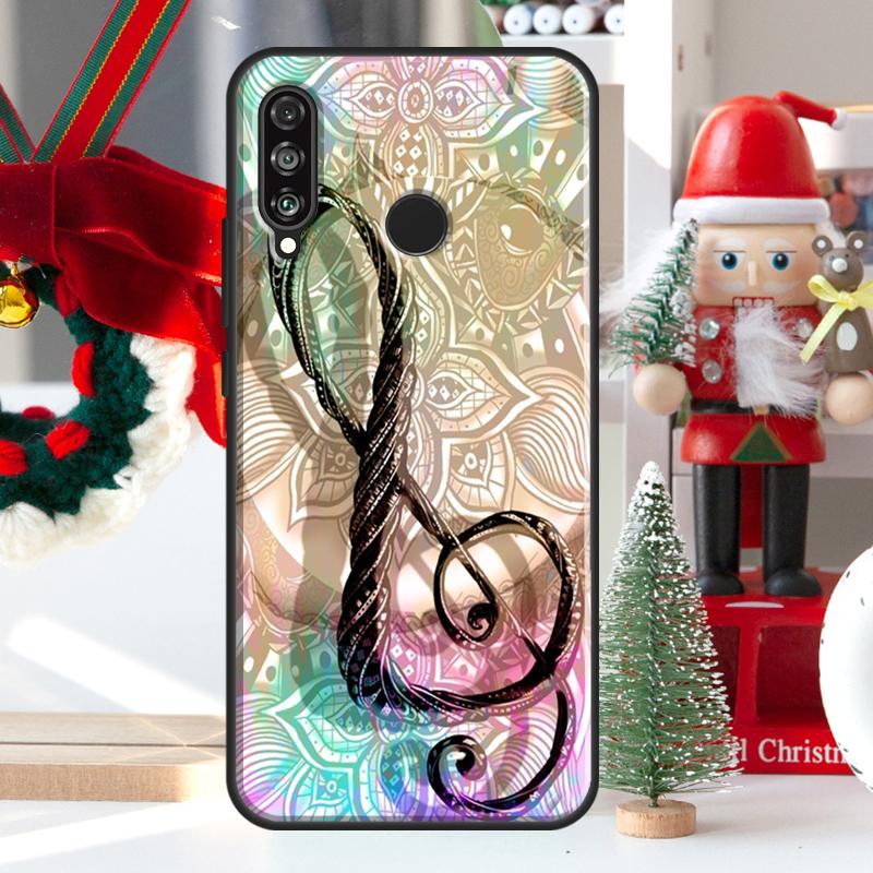 Music Note Musical Treble Clef For Huawei Nova 12i 11i 8i 12s Y73 Y72 Y61 Y91 Y90 Y70 Y60 9 10 SE P60 Pro P30 P40 Lite Case