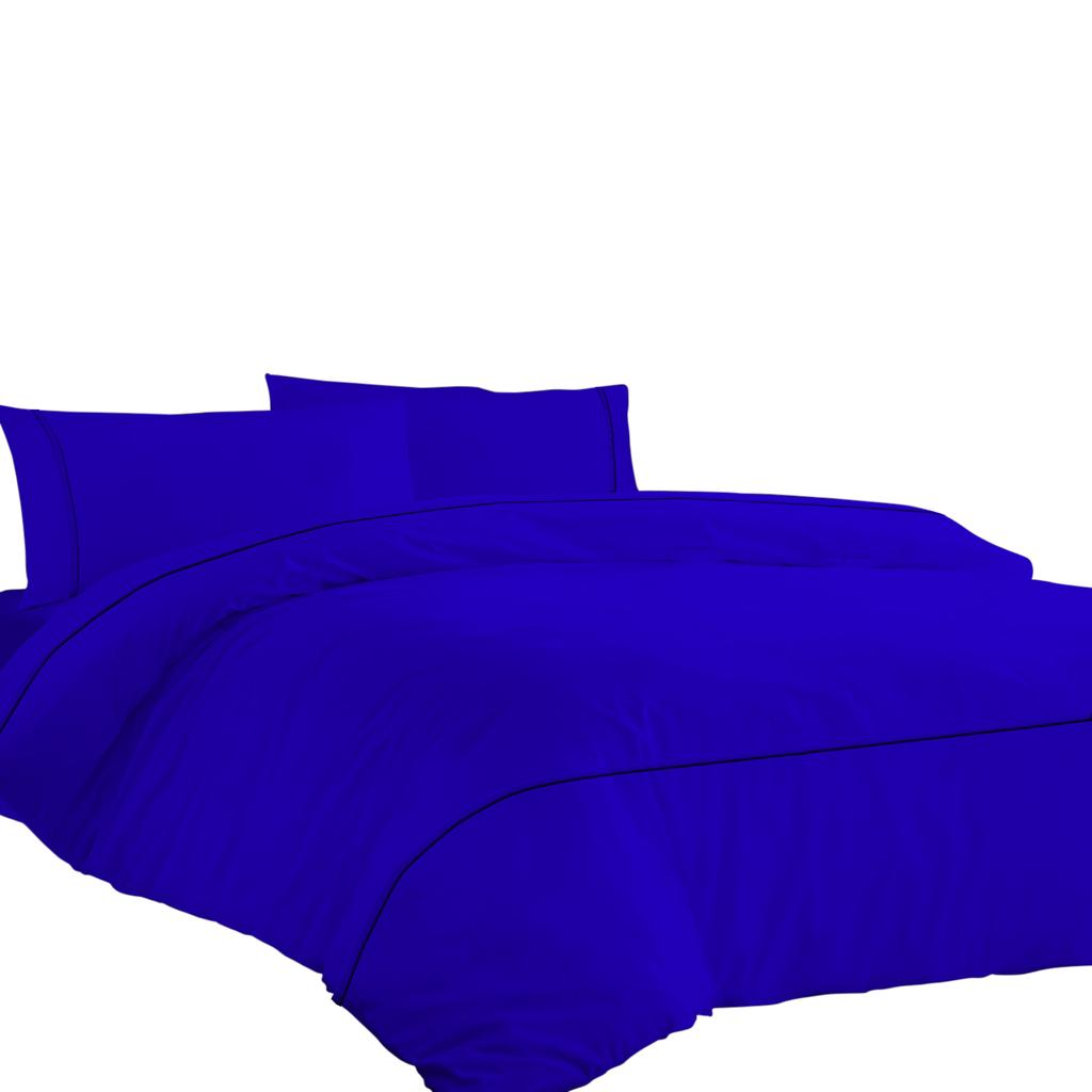 Комплект постельного белья из египетского хлопка премиум-класса 600TC с гладкой горизонтальной окантовкой (Набор из 3 предметов: 1 пододеяльник и 2 наволочки) - Различные размеры и цвета