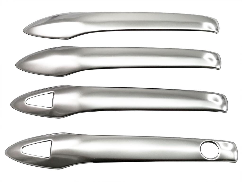 BRIGHTZ Накладки на дверные ручки из нержавеющей стали для Prius PHV ZVW52, комплект из 4 штук, матовое серебро [DHC-NOBU-457] ZVM M52 52 50