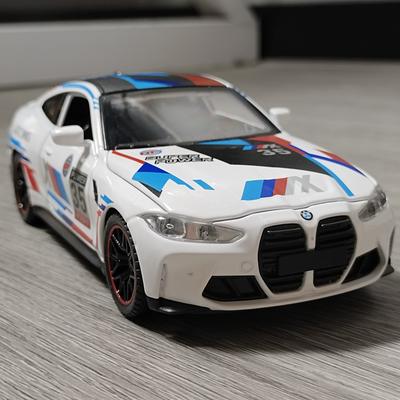 1:32 BMW M4 трековая версия Высокодетализированная литая модель автомобиля из сплава Подарок на день рождения для мальчиков Коллекционные предметы и украшение для рабочего стола дома