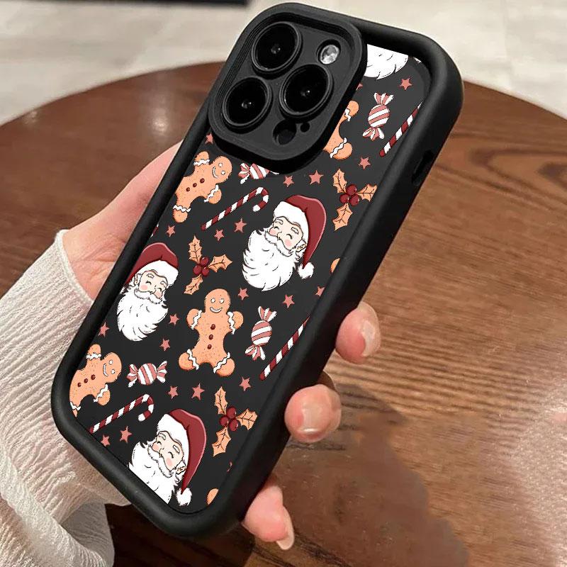 Чехол-накладка с рисунками на Рождество для iPhone 15 13 17 16 Чехол для iPhone 17 Air 11 13 12 16 Pro Max 14 Plus Мягкая накладка на телефон