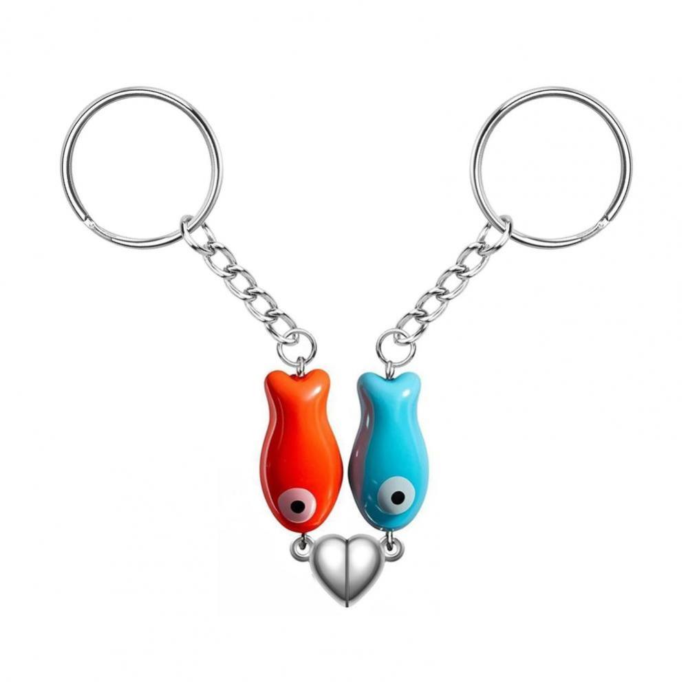 Hanging Ornament Magnetic Matching Keychain Bag Charm Couples Keychain  Best Friend