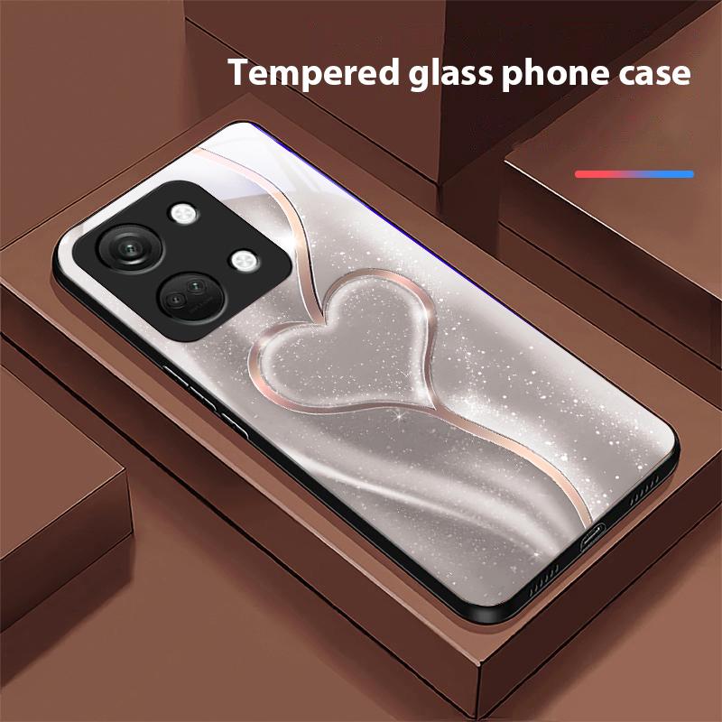 Постепенная Любовь Большая Для OnePlus Nord 3 5 6T 7 Pro 8 12 10T Reno8 Lite 5G 10R Nord N30 Чехол для Телефона из Закаленного Стекла с Жесткой Оболочкой Черный