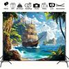 1 piece of polyester pirate ship background fabric a marine-themed photography backdrop indoor/outdoor party banner