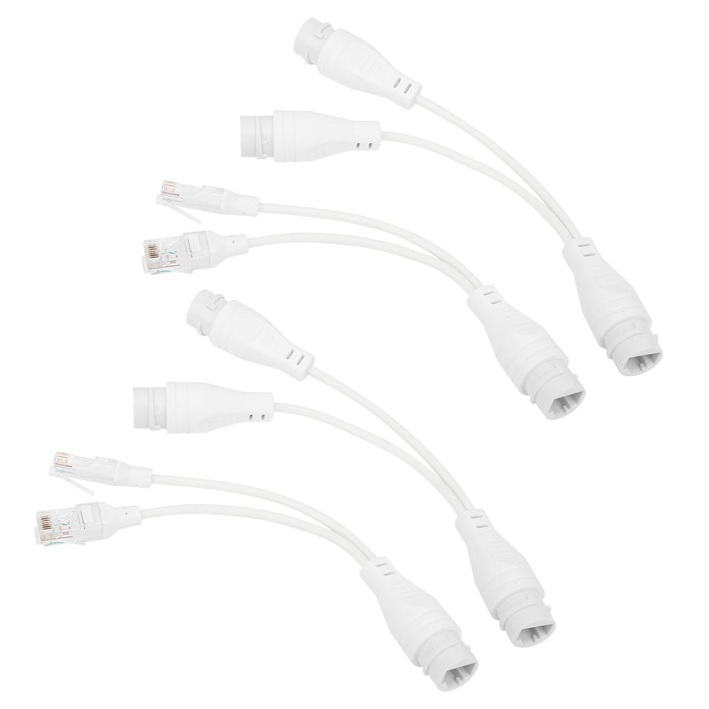2Set POE Splitter Separator Adapter Cable 1 To 2 CCTV Video Transmission Rainproof Injector