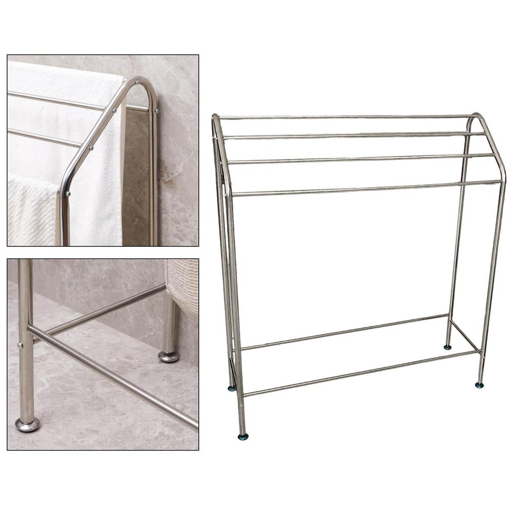 Floor Standing Towel Rack 4 Tier for Blanket Next to Tub or Shower Towel Bar Stand Pool Towel Racks Outdoor