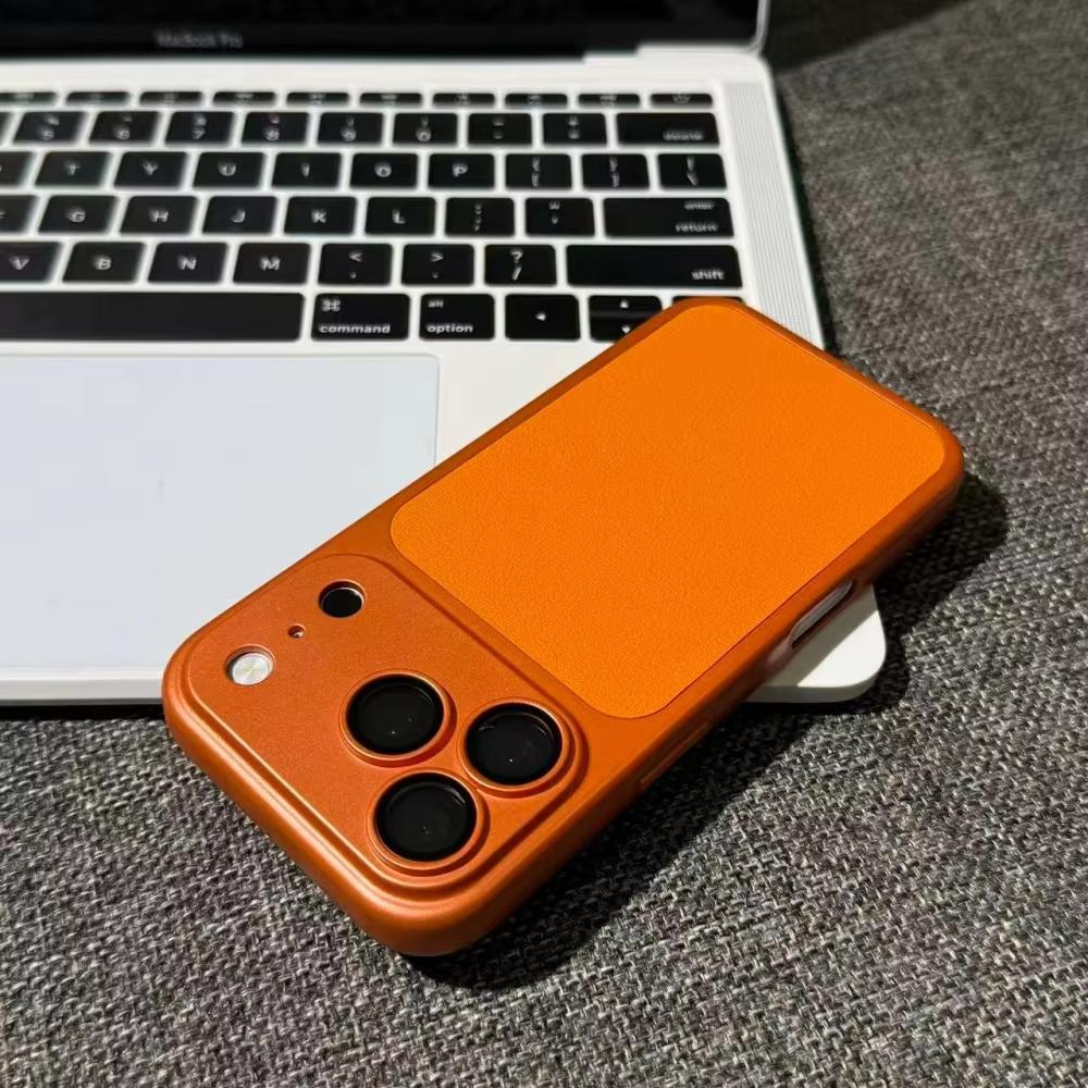 Оригинальный матовый кожаный чехол AG с большим окном для iPhone 18 17 16 15 14 13 12 11 Pro Max 16Plus Покрытие Прочный Броневой Крутой Чехол