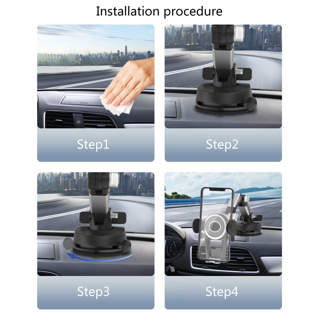 Robbot-shaped Upgraded Phone Mount for Car Universal Hands-Free Car Phone Holder Mount for Dashboard Windshield Durable