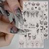 3D Nail Stickers Butterfly Nail Art Decals Floral Sliders Manicure Decoration Stickers
