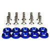 10pcs Car Modified Hex Fasteners Fender Washer Bumper Engine Concave Screws Aluminum Fender Washers and M6 Bolt