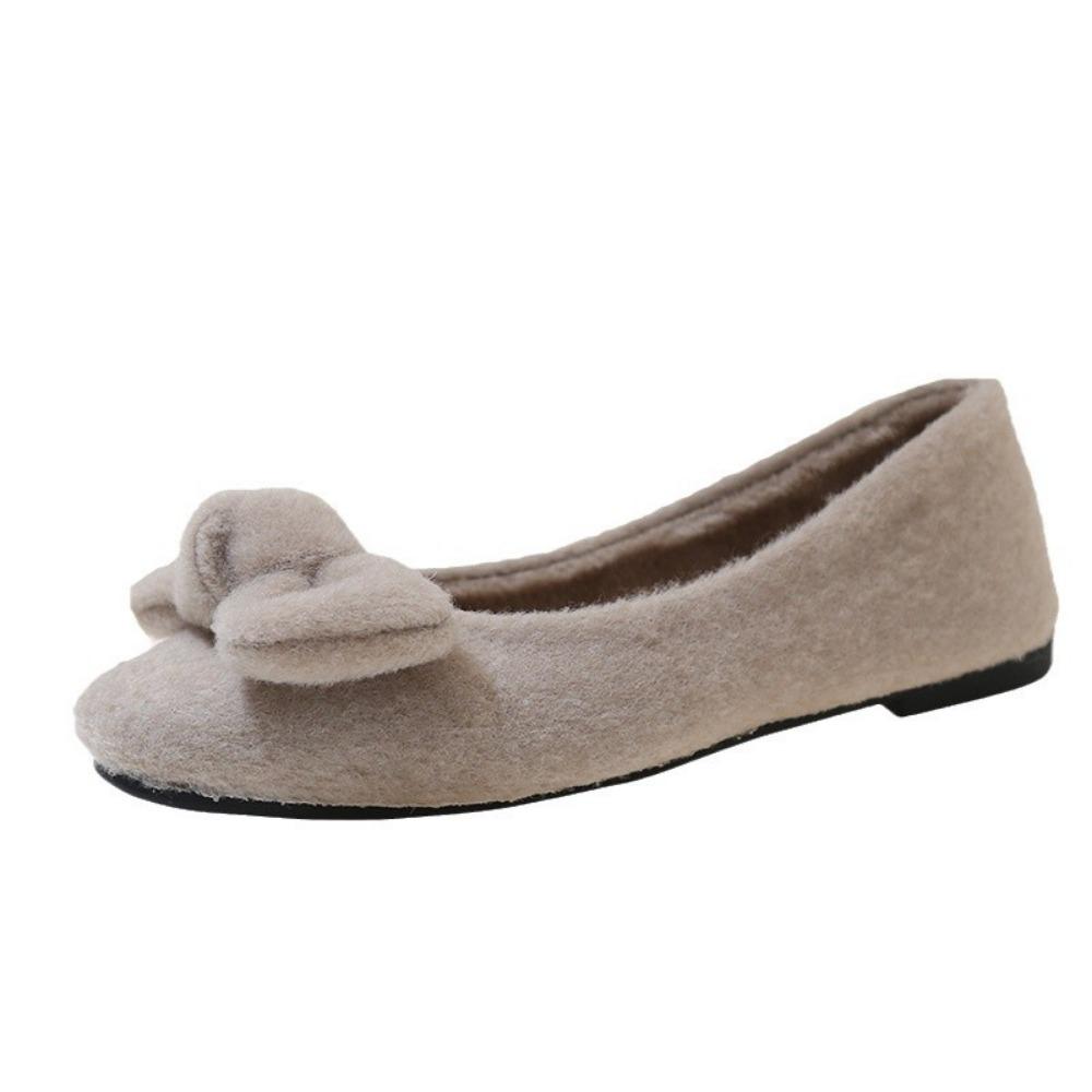 Модные мокасины большого размера из овечьей шерсти для женщин, вьющиеся овечьи меховые балетки, женские теплые плюшевые лоферы, зимние хлопковые туфли, женские пушистые зимние сапоги