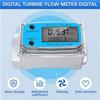 Turbine Digital Oil Meter LCD Heating Oil Flow Meter Diesel Gasoline Flow
