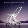 Elevated Baby Stroller: Reclining, Lightweight, Foldable, Two-Way Shock Absorption for Newborns