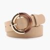Alloy Metal Buckle Fashion Waist Belt PU Leather Faux Leather Belt Simple Dress Belt  For Women