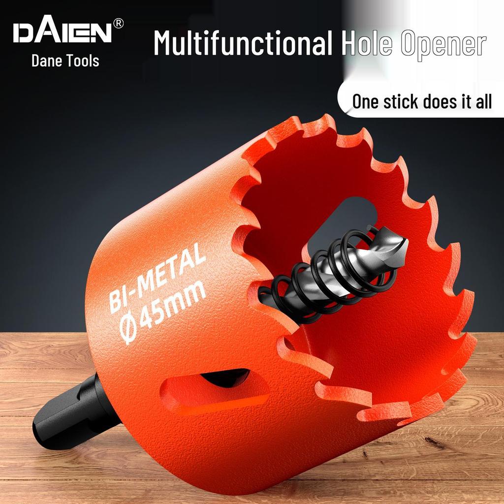 Биметаллическая коронка для деревообработки: Сверло для дерева, гипсокартона, металла, пластика и ПВХ - 75 мм расширитель отверстий для точечных светильников.