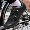 SEROUNY Cycling Road Bike Shoes, SPD/SPD-SL Compatible, MTB Shoes, Fast Laces, Binding Shoes, Non-Slip Cleat Set, 209Black37