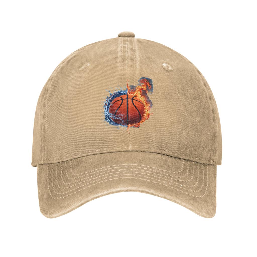 Funny Basketball fire Casual Baseball Cap Hiking Fishing Trucker Hat Summer Adjustable Men Adult Fitted Retro Baseball Caps