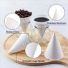 250Pcs Leakproof White Paper Cone Cups Coated Cone Party Tableware Disposable Paper Cups  Slush