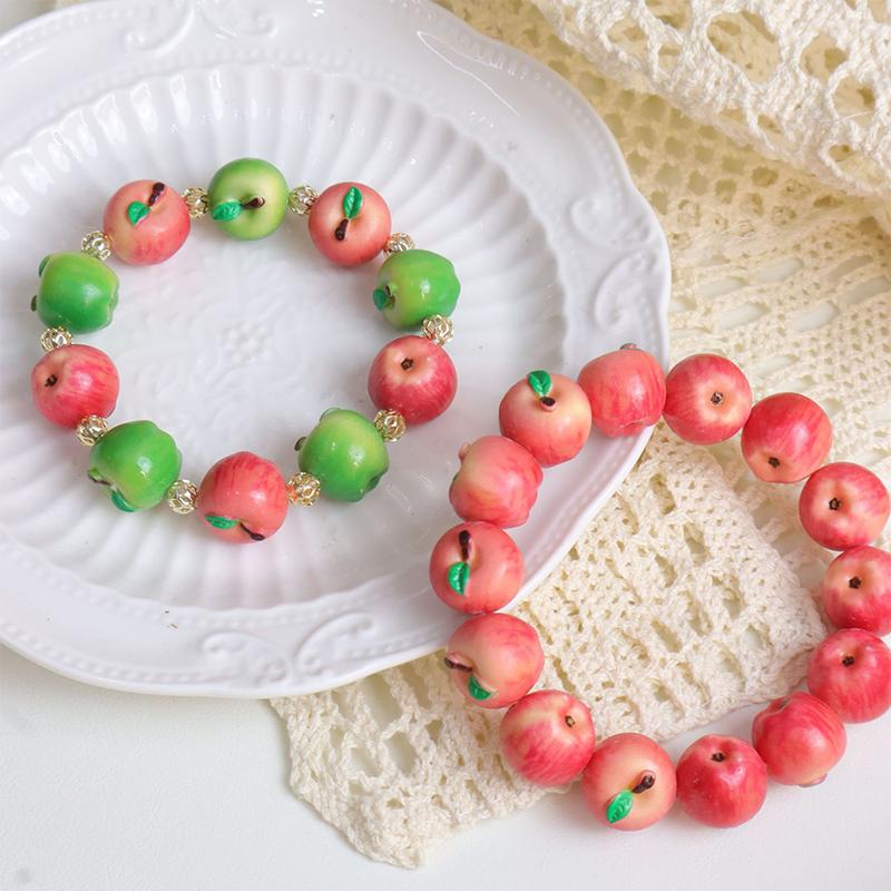 New 5/10Pcs Art Supplies Cute Simulation 3D Fruit Resin Loose Beads Handmade DIY Mobile Phone Chain Bracelet Necklace Accessor