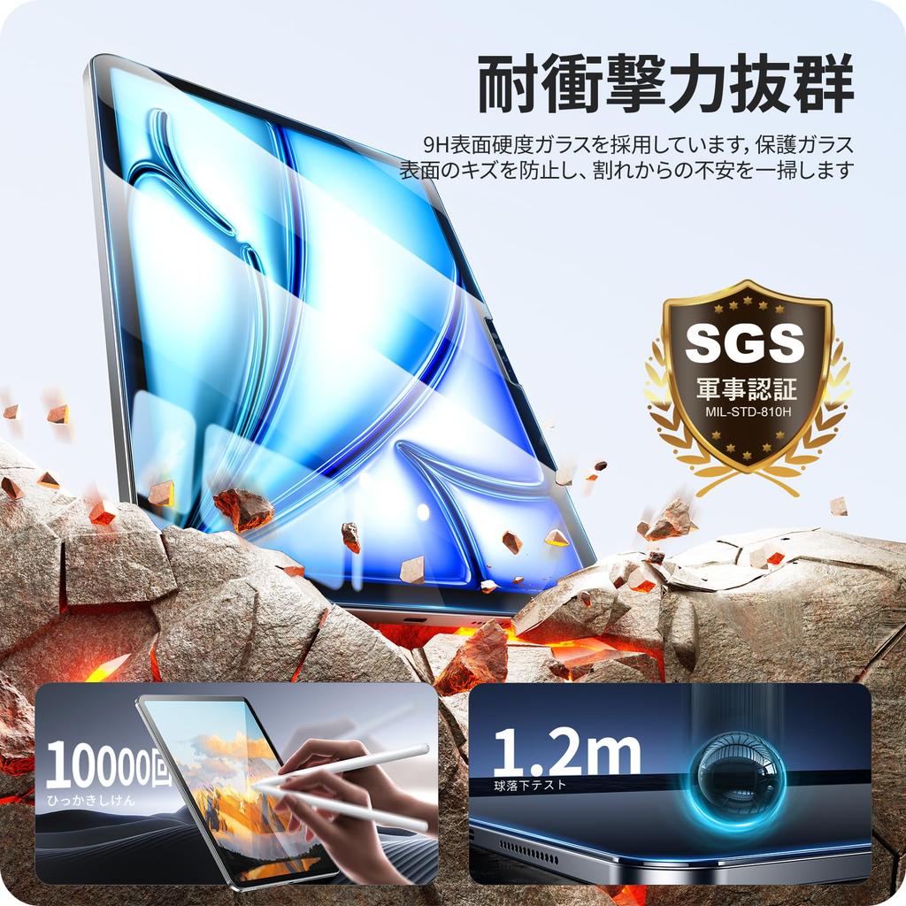 Закаленное стекло NIMASO для защиты экрана iPad Air 11 M4 2026 iPad Air 11 M3 7-го поколения 2025 iPad Air M2 6-го поколения 2024 с защитой от отпечатков пальцев