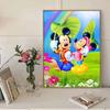 Full Round Diamond Painting Mickey Mouse Under The Lotus Leaf Art Rhinestone Picture Mosaic DIY 5D Cross Stitch Embroidery Home Decoration
