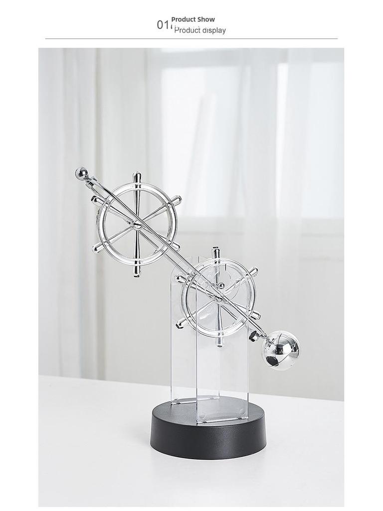 Маятник креативного хаоса в скандинавском стиле: Настольное украшение «Вечное движение» для офиса или кабинета.