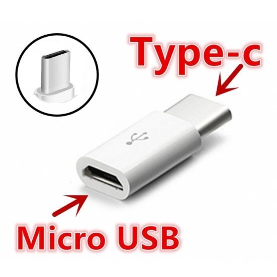 OTG-адаптер Micro USB (гнездо) на Type-C (штекер), конвертер для передачи данных