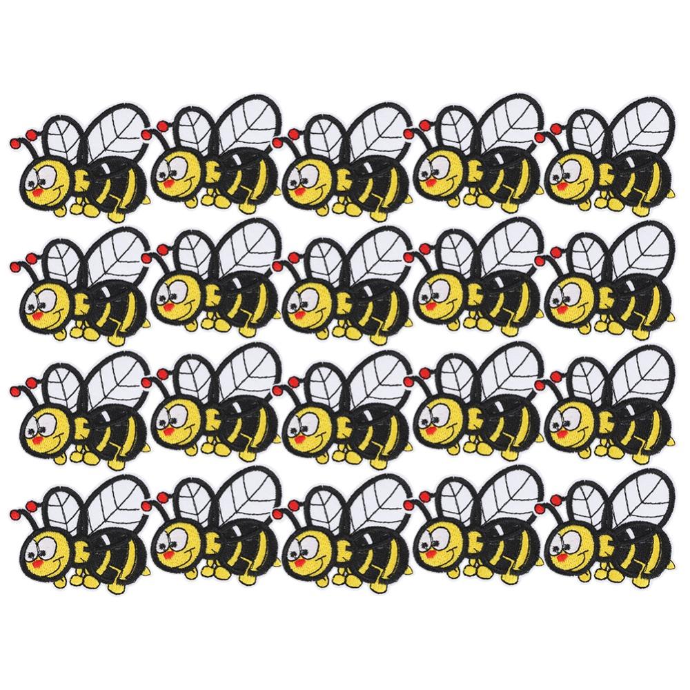 20pcs Fabric Patches Iron On Patches Embroidered Cloth Sew On Patches For Clothes
