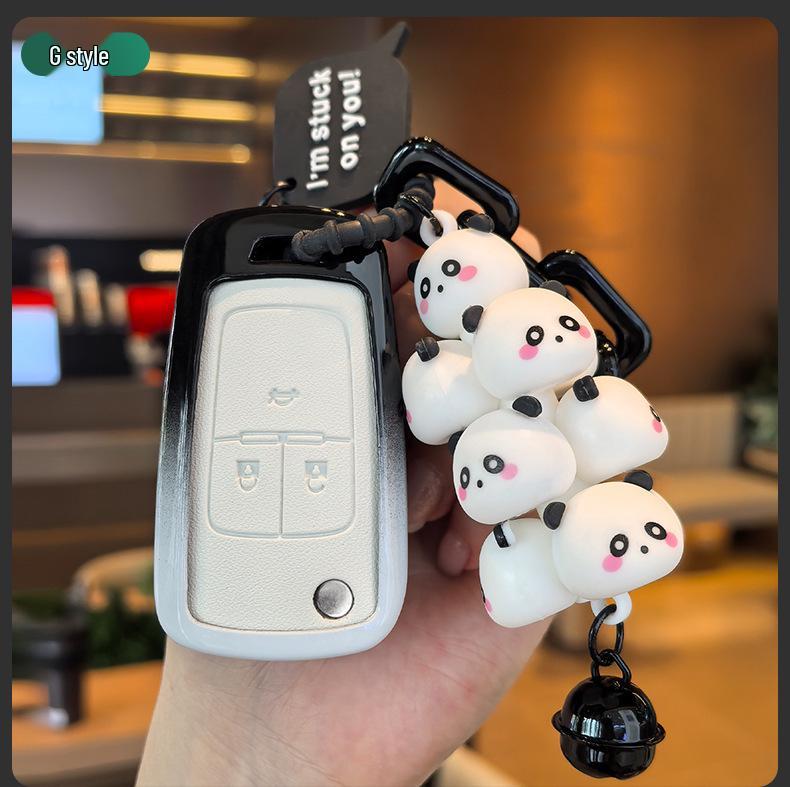 Light Blue Key Cover for Buick Models: Excelle, Encore, GL8, Verano, GL6, Regal, LaCrosse - Designed for Women