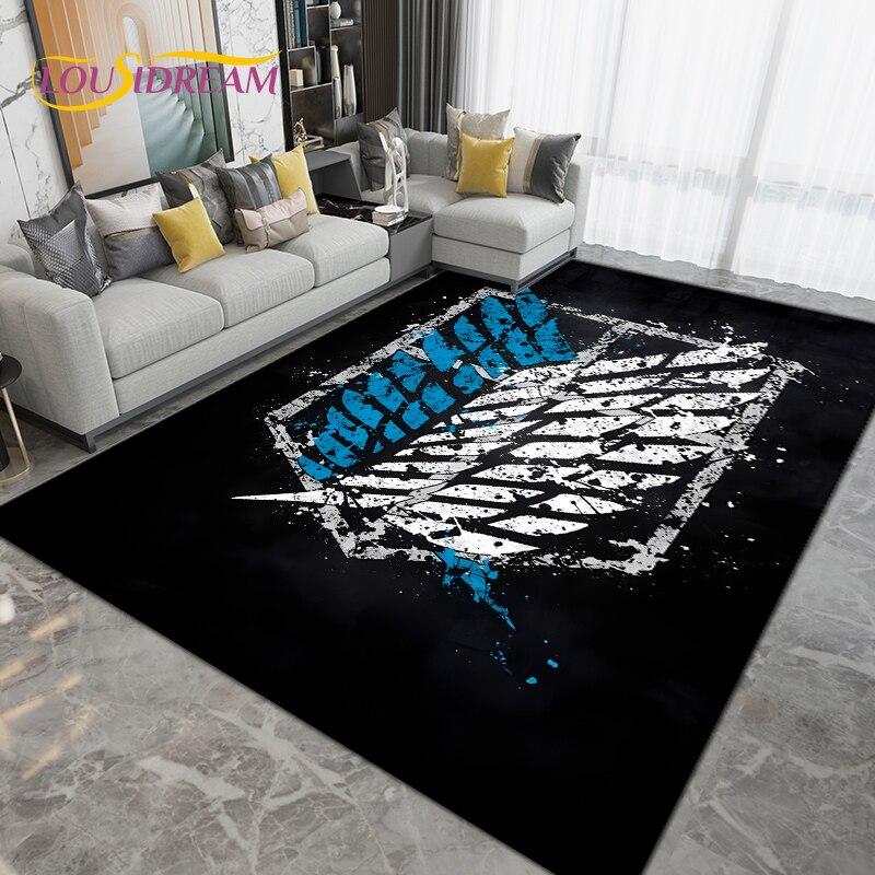 Большой коврик с рисунком аниме «Атака Титанов», коврик для гостиной, спальни, кухонный коврик для ванной комнаты, нескользящий напольный коврик в подарок