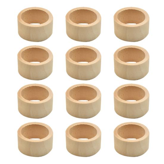 Wood Napkin Rings Rustic Napkin Holders Reusable Napkin Rings for Dinner Party Wedding Christmas Home Farmhouse Decor
