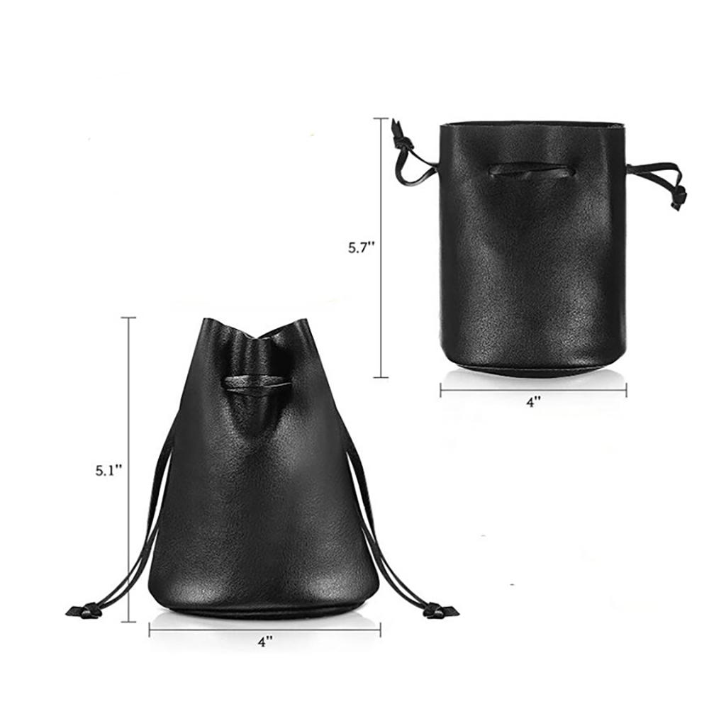 Сумка из искусственной кожи с завязками на шнурке для игральных костей, хранения карт, ювелирных изделий, монет, кошелек