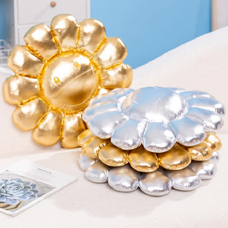 Murakami Takashi Ohana Hatake Shiny Sunflower Chair Cushion For Students And Nursery Seating