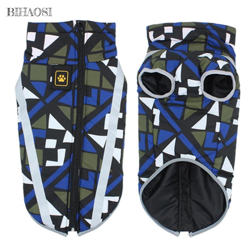 Одежда для больших собак, зимняя теплая жилетка для домашних животных, куртка, водонепроницаемое пальто для собак, одежда для больших собак, бульдог, золотистый лабрадор, одежда