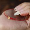 Lucky Red Rope Bracelet Zodiac Gold Plated Rabbit Pendant Hand Knotted Adjustable Charm Bracelet for Men and Women