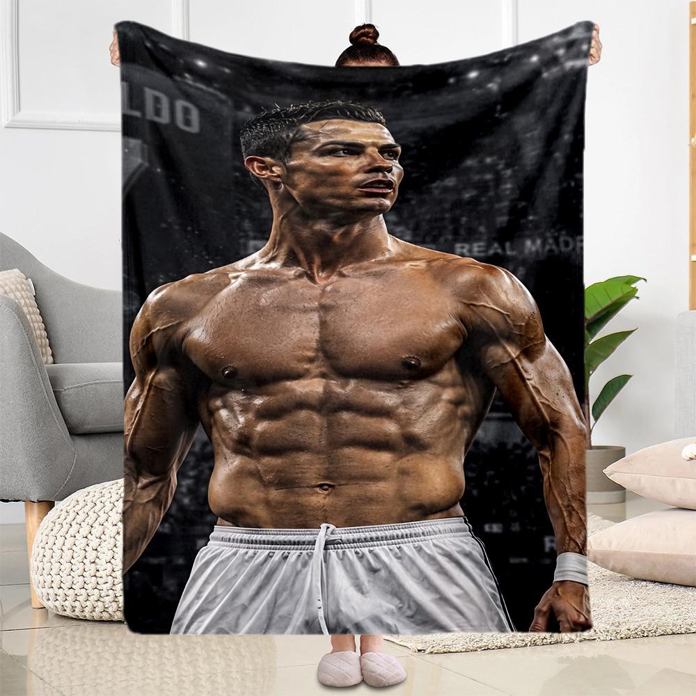 Ronaldo's Iconic Number Seven Blanket Ultra-Soft Suitable for Office Chair Livingroom Chair Four Seasons Universal Digital Print