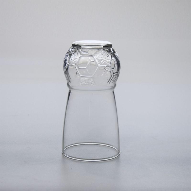 6Pcs Clear Soccer Design Glass Cups 450ml Large Capacity Watch Game Drinkware For Beer And Beverages