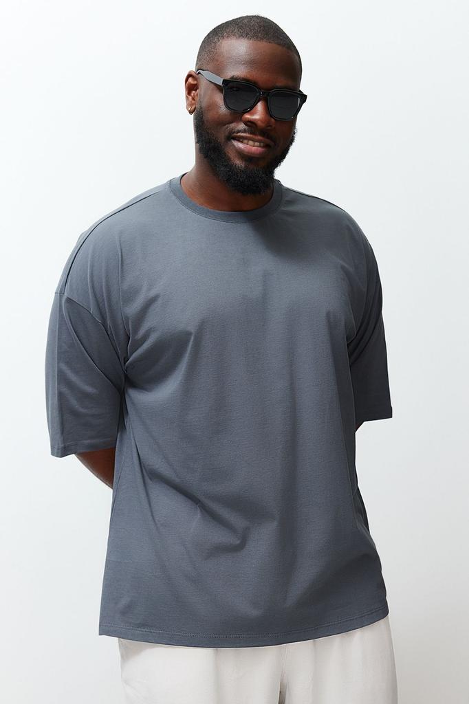 Men's Style Plus Size Plus Size White Oversize Comfortable Basic 100% Cotton T-Shirt