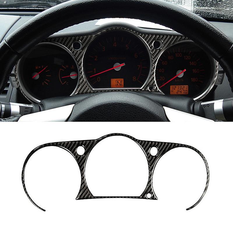 Car Instrument Cluster Panel Cover Trim Decoration Stickers Carbon Fiber Look For Nissan 350Z 2003-2009