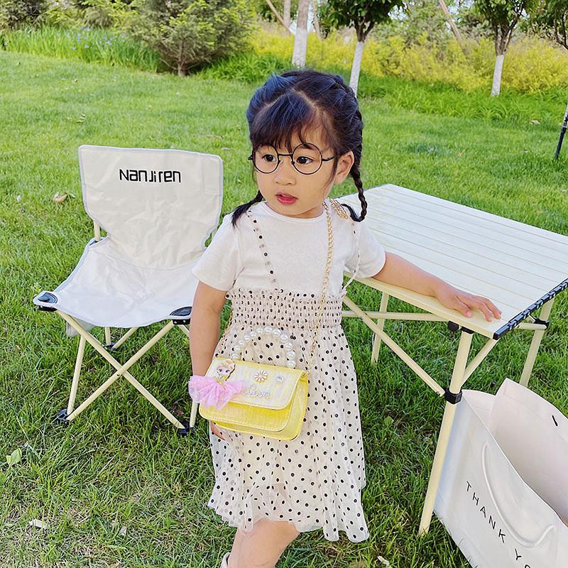 Trendy Breathable And Waterproof Mini Handheld Kids Shoulder Bag With Bow Design