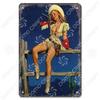 Cowgirl Tin Sign Metal Plaque Cowboy Boots Pony Metal Poster Vintage Wall Decor for Horse Riding Club Garden Home