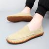 Fashion Outdoor Men Comfortable Soft Soled Non Slip Casual Handmade Shoes Fashion Brand Men Breathable and Wear-resistant Driving Shoes