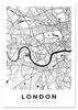 Плакат карта план города Лондон
