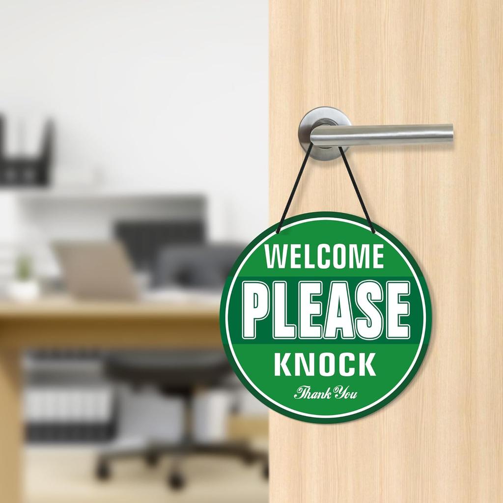 Putuo Decor 'Please Do Not Disturb' PVC Round Door Plaque - Office Meeting & Therapists' Clinic Sign - 9 Inch Double Sided