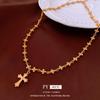 Vintage Cross Pendant Necklace: Versatile Light Luxury Sweater Chain for Women