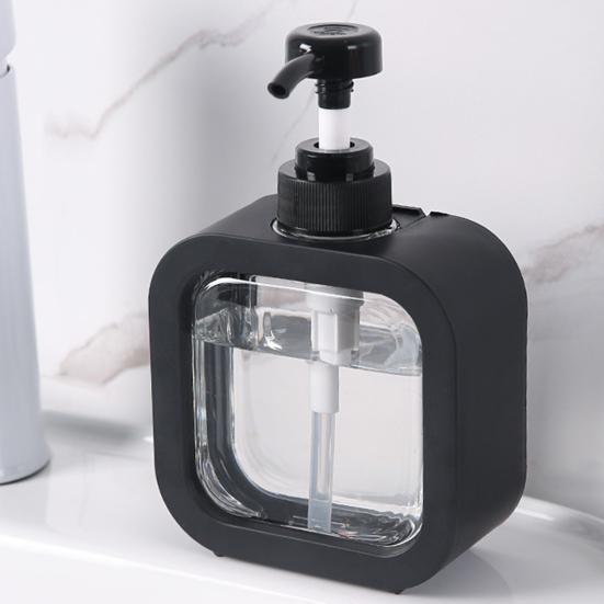 Бутылка для лосьона, герметичная, прозрачный дизайн, дозатор с помпой, широкое горлышко, пластиковая, водонепроницаемая