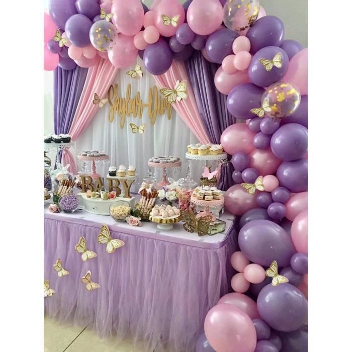 Guirlande de Ballons - Non spécifié - Arche de Ballon - 120 Pcs - Rose et Violet - Décoration de Fête