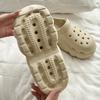 Новые туфли с облачной подошвой из ЭВА с отверстиями, платформа см, летняя обувь, модные и удобные туфли с отверстиями, женские
