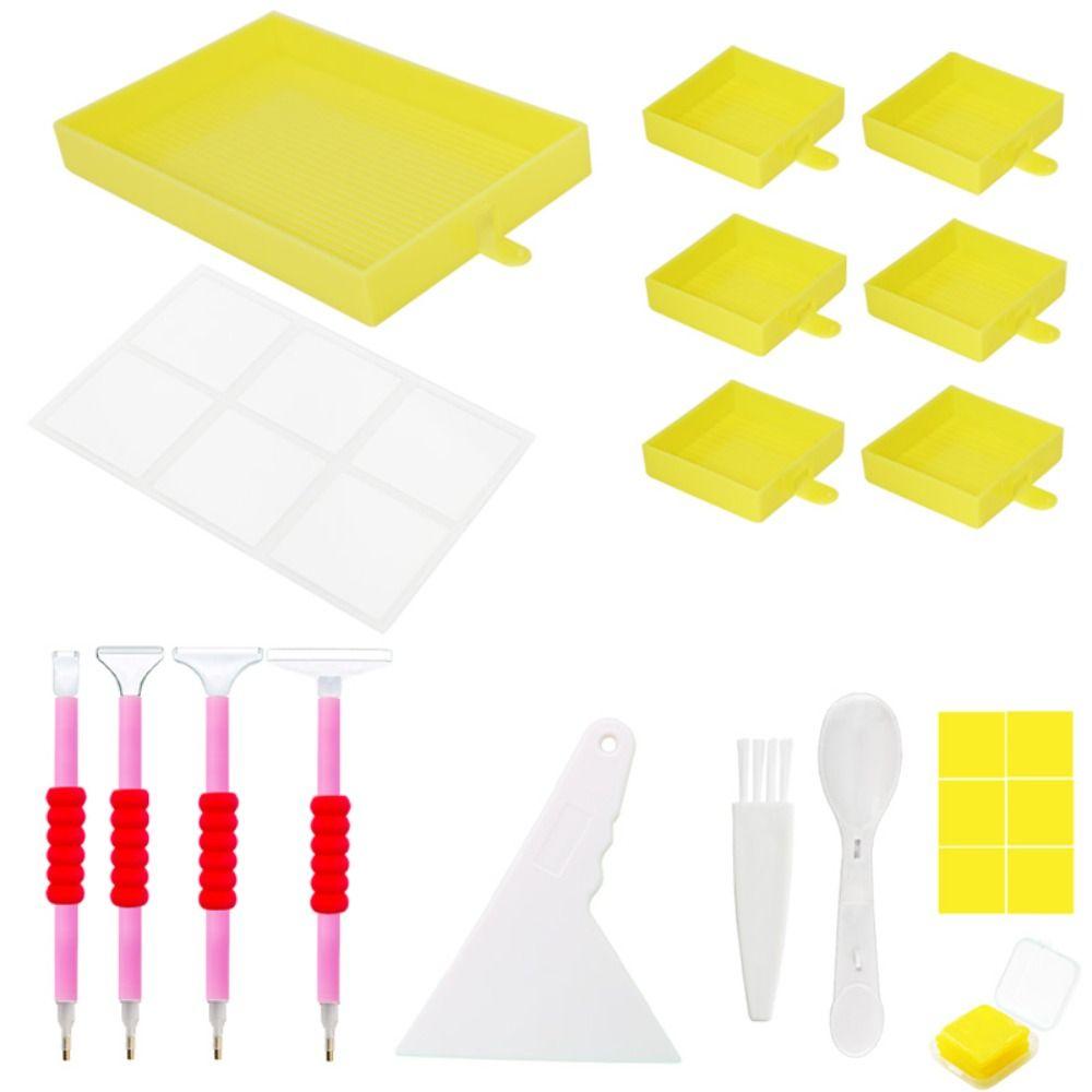 Large Capacity Diamond Painting Tray Kits Beading Plates Diamond Painting Pen Cross Stitch Tools